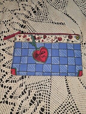 Brighton Bow With Love From Me To You Canvas Cosmetic Makeup Pouch